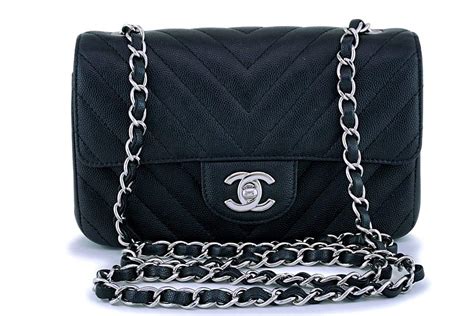 chanel mini rectangular chevron black cavier|Chanel Mini Flap Bag Chevron Caviar Black – Bag Religion.